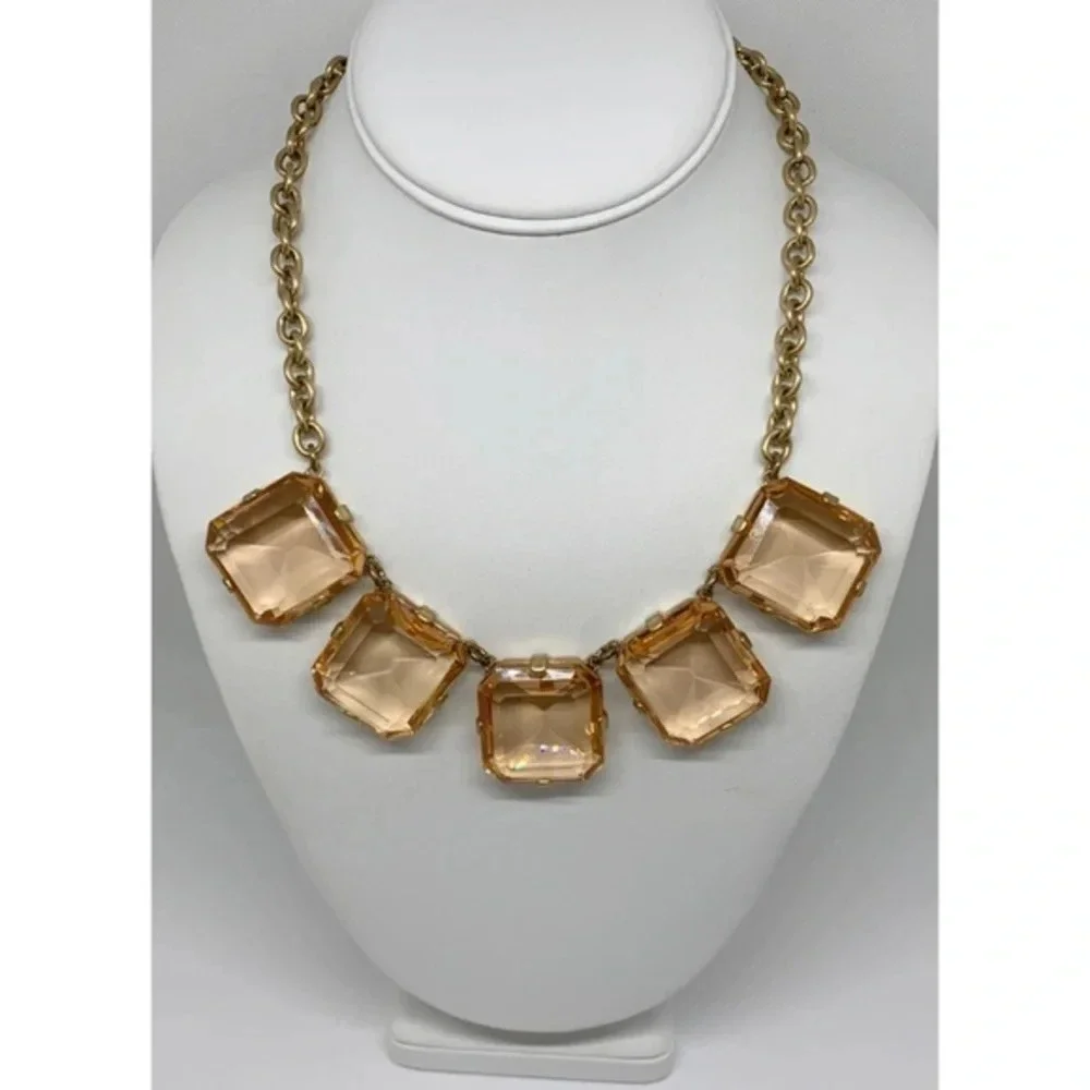 J.  Crew Bold Faceted Crystals Necklace